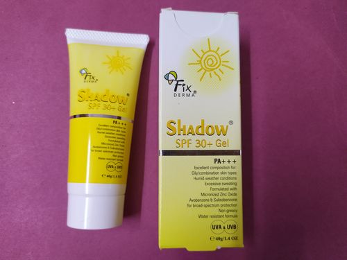 Customer photo review of Shadow Sunscreen SPF 30+ Gel