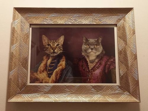 Customer photo review of The Count & The Countess – Custom Vintage Pet Portrait