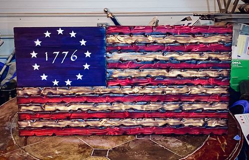Customer photo review of "We The People" Metal Stencil (14 gauge steel)