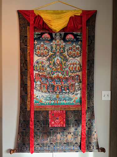 Customer photo review of Nyingma Lineage Refuge Tree Thangka Painting 93*64