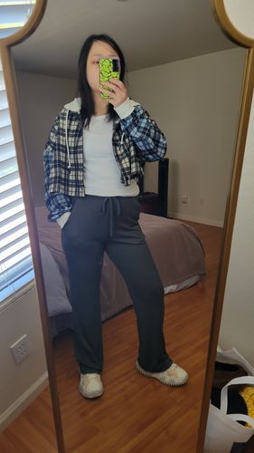 Customer photo review of Tie Front Flare Pants