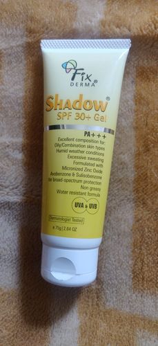 Customer photo review of Shadow Sunscreen SPF 30+ Gel