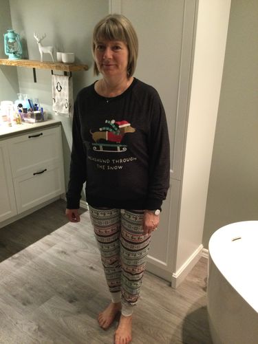 Customer photo review of Dachshund in Sweaters Light Pajamas Set