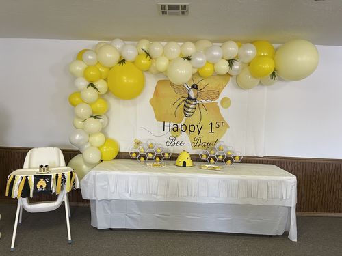 Customer photo review of Bumble Bee Balloon Garland Kit