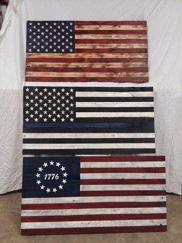 Customer photo review of 50 Star American Flag Metal Stencil (14 gauge steel)