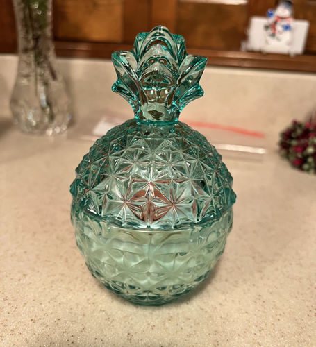 Customer photo review of LOST IN TROPICS SHARK TOOTH CANDLE - AQUA