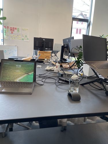 Customer photo review of K2 Remote Work Kit - Laptop Stand, Keyboard and Mouse Bundle