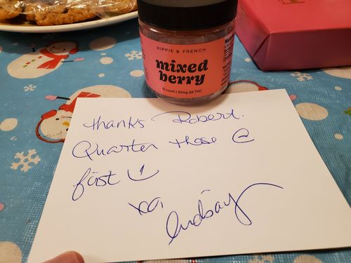 Customer photo review of Delta 8 Vegan Gummies 50mg (Mixed Berry)