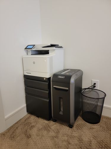 Customer photo review of Black 3 Drawer Mobile File Cabinet Under Desk | DEVAISE