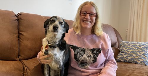 Customer photo review of Portrait Only Pet Custom Sweater