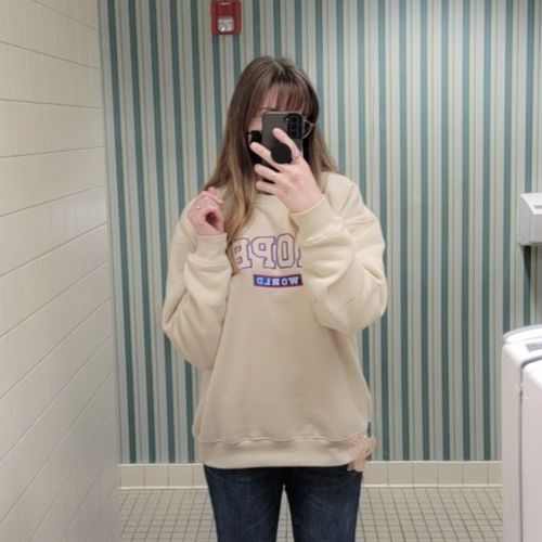 Customer photo review of Hope World Crewneck Sweater