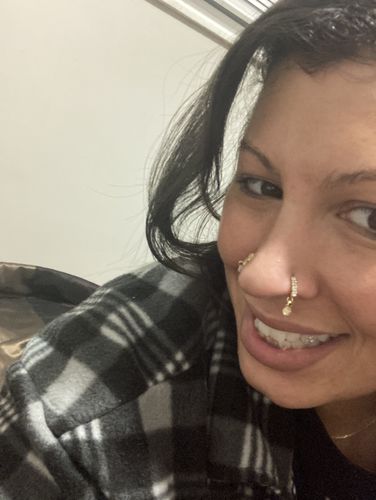 Customer photo review of Honey Nose Hoop