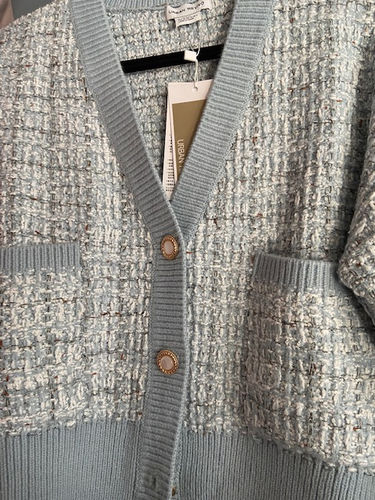Customer photo review of Pocket Tweed Plaid Cardigan (SELECT SIZES FOR PRE-ORDER)