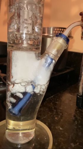 Customer photo review of 4.5" Showerhead Slitted Colored Downstem