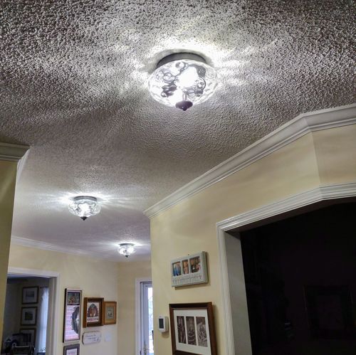 Customer photo review of Farmhouse Glass Flush Mount Ceiling Light