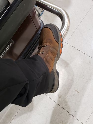 Customer photo review of Timberland Pro Hypercharge Composite Safety Toe Work Boot S3 Brown/Orange