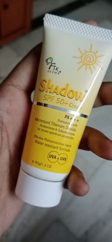 Customer photo review of Shadow Sunscreen SPF 50 + Cream