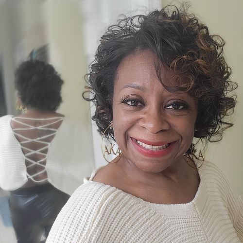 Customer photo review of Lace Up Dolman Sleeve Sweater Back Open Knit Tops