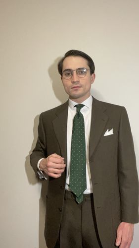 Customer photo review of CASTANGIA 1850 Brown Wool Twill 3 Button Suit EU 52 NEW US 42