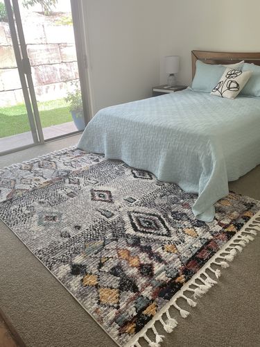 Customer photo review of Boho Moroccan Meknes Silver Rug