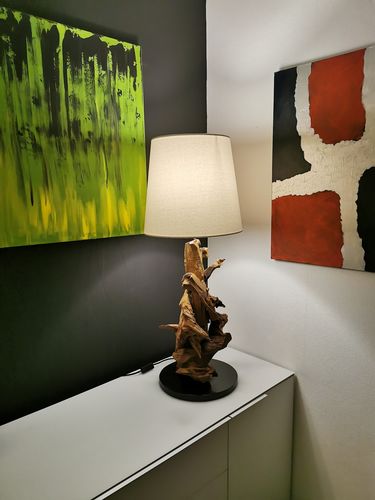 Customer photo review of Wurzelholz Tischlampe IKAL Höhe 82 cm inkl. Lampenschirm