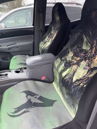 Customer photo review of Horror Zombie Dragon Green Resident Evil 4 Car Seat Covers 212603