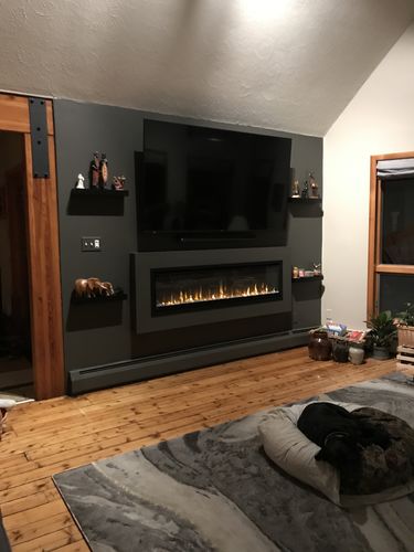 Customer photo review of Napoleon Alluravision 60'' Slim Wall Mount / Recessed Linear Electric Fireplace