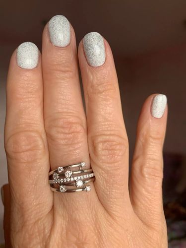 Customer photo review of SAMANTHA MOISSANITE RING