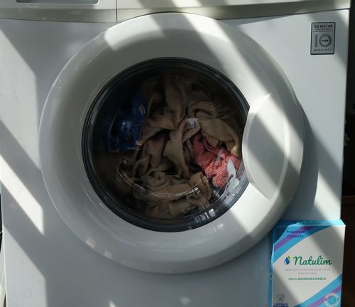 Customer photo review of Eco-Tiras de Detergente 40 lavados Natulim