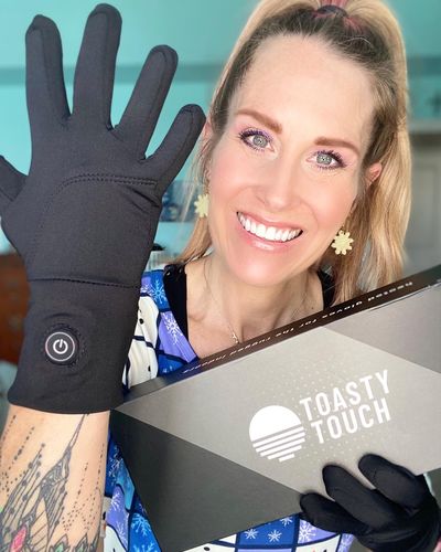Customer photo review of Toasty Touch® Ultra Thin Heated Gloves
