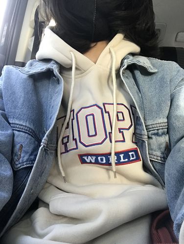 Customer photo review of Hope World Hoodie