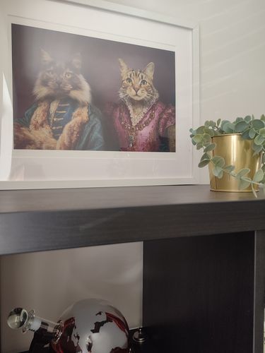 Customer photo review of The Count & The Countess – Custom Vintage Pet Portrait