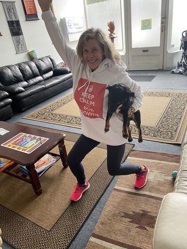 Customer photo review of Keep Calm and Bob Downe Hood