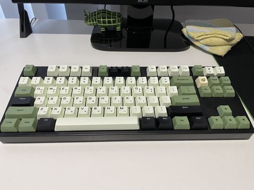 Customer photo review of IDOBAO OEM PROFILE DYE-SUBBED PBT MATCHA KEYCAP SET