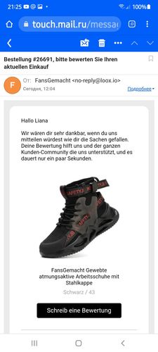 Customer photo review of FansGemacht Gewebte atmungsaktive Arbeitsschuhe mit Stahlkappe