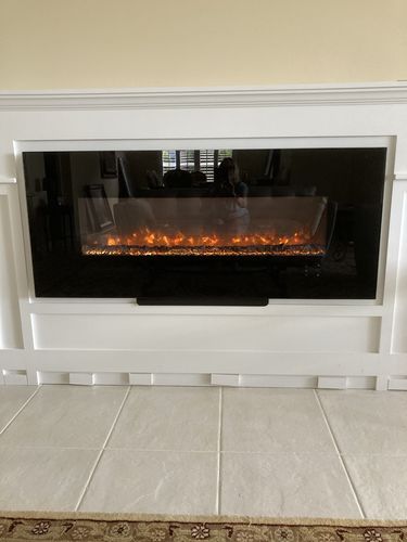 Customer photo review of Modern Flames Ambiance 60'' Wall Mount Electric Fireplace