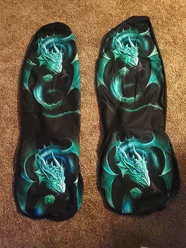 Customer photo review of Blue Dragon Rose Art Design Car Seat Covers Fantasy 210303