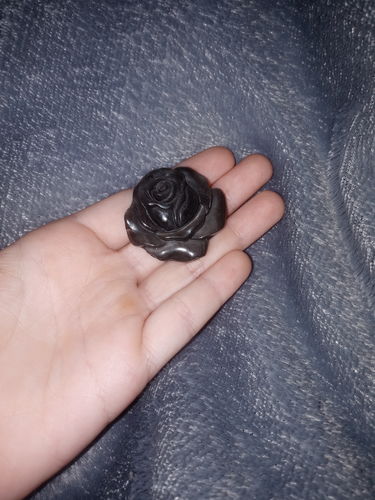 Customer photo review of Silver Sheen Obsidian Flower