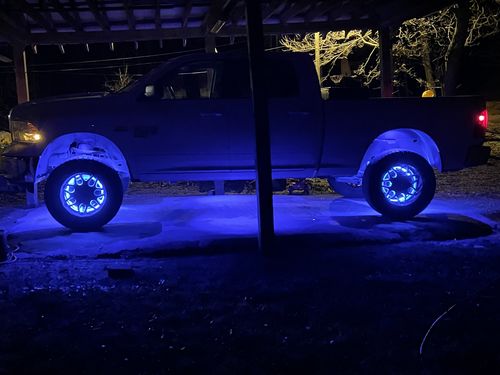 Customer photo review of 20 Row RGB+W Wheel Lights