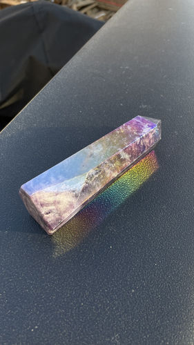 Customer photo review of Aura Lepidolite Tower