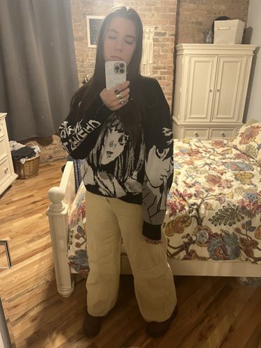 Customer photo review of Harajuku Style Death Note Knit Sweater