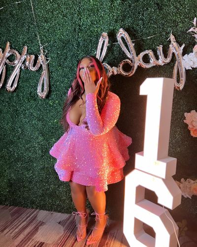 Customer photo review of “Jade” pink (MADE TO ORDER)