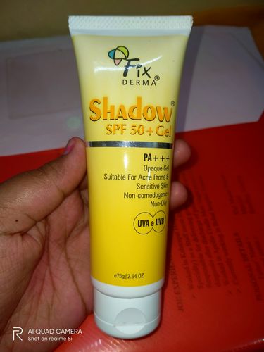 Customer photo review of Shadow Sunscreen SPF 50+ Gel - Sunscreen For Oily Skin - Acne Prone