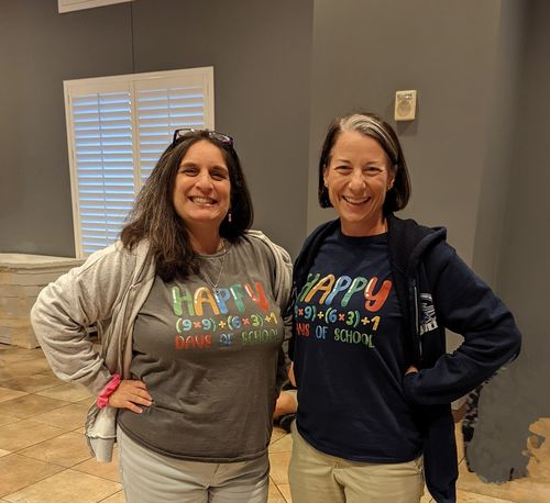 Customer photo review of Happy Math 100 Days Of School Print Short Sleeve T-shirt
