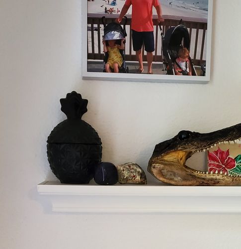 Customer photo review of LOST IN TROPICS SHARK TOOTH CANDLE