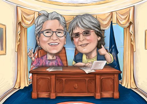 Customer photo review of Caricature dessinée à la main: portrait personnalisé