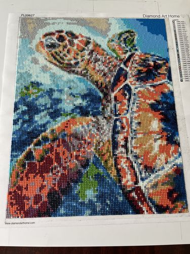 Customer photo review of American Diamond Art Turtle Diamond Painting PL00627