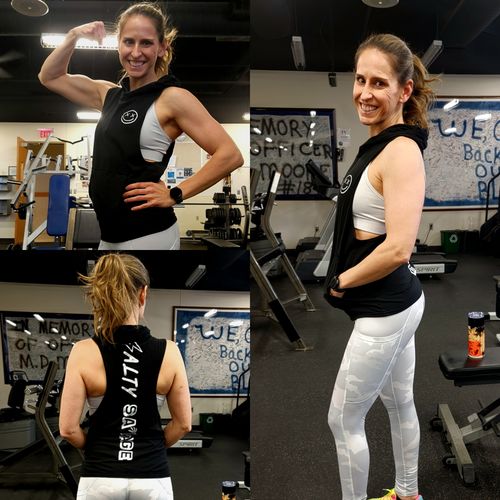 Customer photo review of Salty Savage™ Unisex Sleeveless Racerback Muscle Tank Hoodie | Black