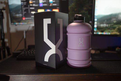 Customer photo review of Lavender Flip Cap 2.2L Bottle | The Oversized Water Bottle