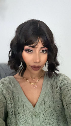 Customer photo review of Hot chocolate | rose cap heat resistant wig